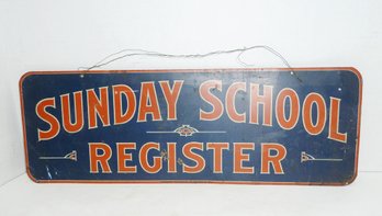Old Tin Sign, Sunday School