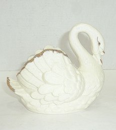 Poreclain Swan Planter Or Bowl
