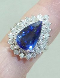Tanzanite Diamond 14k Ring With Appraisal $13,000