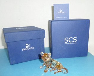 Swarovski Crystal Tiger Cub Sitting, Box