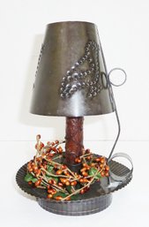 Punched Tin Candle Lamp