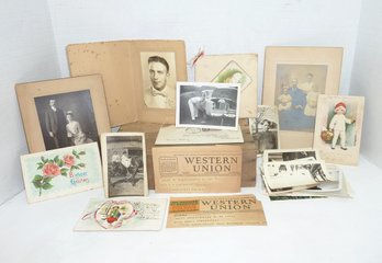 Vintage Photographs, Western Union, Paper LOT