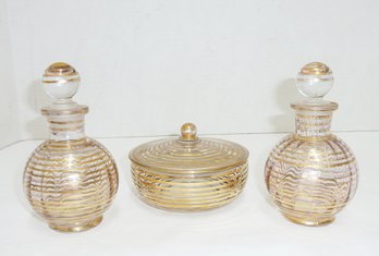 Vintage Vanity Jar, Cologne Bottles