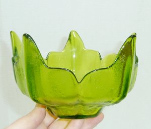 Vintage Viking Glass Lotus Bowl