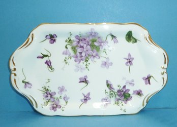 Porcelain Vanity Tray, Violets