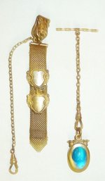 Antique Watch Fob Chains PAIR
