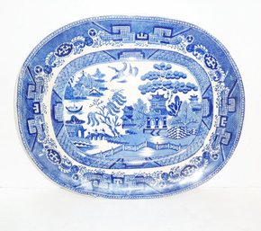 Antique Blue Willow Platter