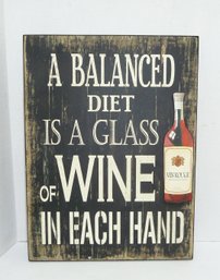 Wine Sign, Wood Decorative Sign