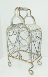 Wrought Iron Wine Bottle Stand
