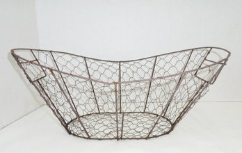 LARGE Chicken Wire Basket, Handles