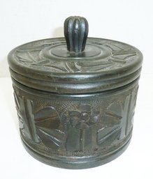 Carved Wooden Covered Box