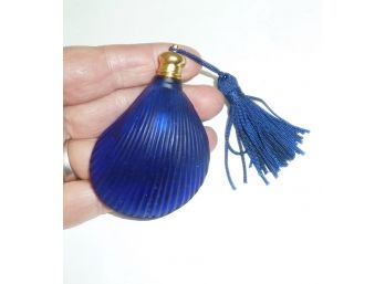 Blue Glass Perfume With Tassel