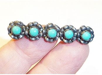 NA Turquoise Sterling Pin