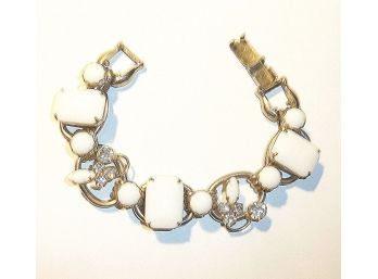 Vintage 1960 White Stone Bracelet
