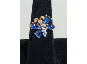 14K Gold Butterfly Ring SIZE 5.75