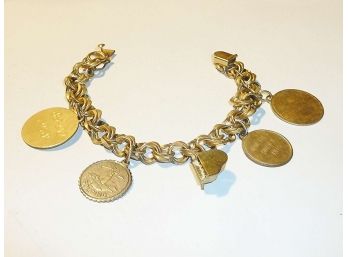 Vintage Gold Filled Charm Bracelet