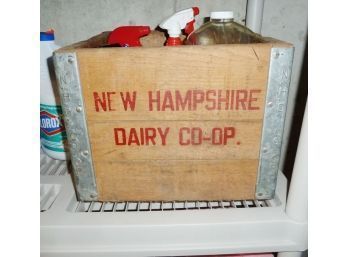 NH Wooden Dairy Crate