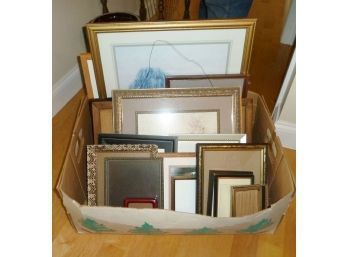 Box Of Picture Frames LOT