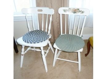 Vintage Wood Chairs WHITE