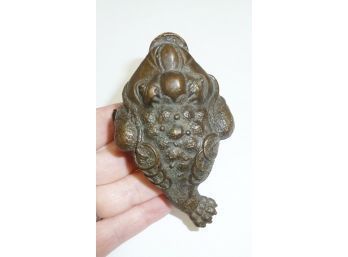 Vint BRONZE Lucky Coin Toad