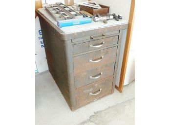 Metal Retro 4 Drawer Cabinet