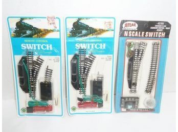 N Scale 5 Pc Switches R, Left In Pkg