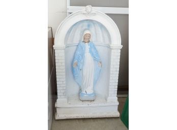 Vintage Lawn Shell MARY Statue