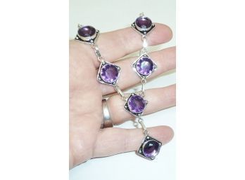 Purple Stone Necklace Mkd 925