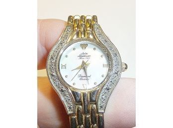 Diamond Quartz MOP Wrist Watch