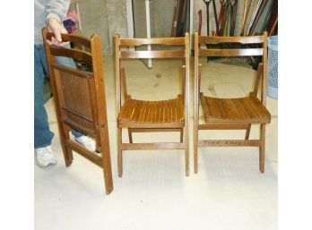 Wooden Folding Grange Chairs