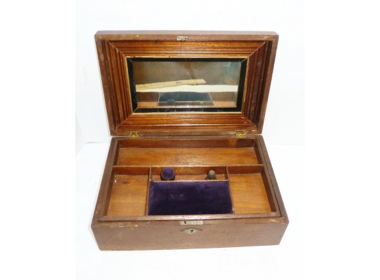Antique Sewing Box, Thimble Inside