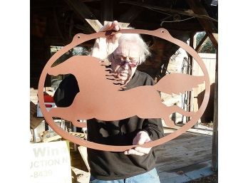 Metal Cut Out Horse Sign