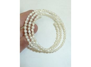 Genuine Pearl Bracelet, 2 Pins