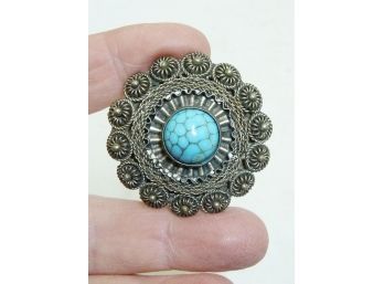 Vintage Pin Blue Stone