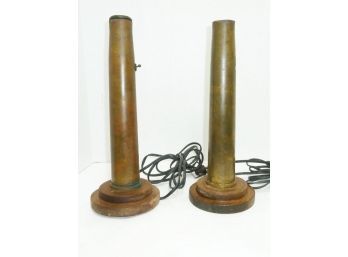 Vintage Trench Art Military Lamps
