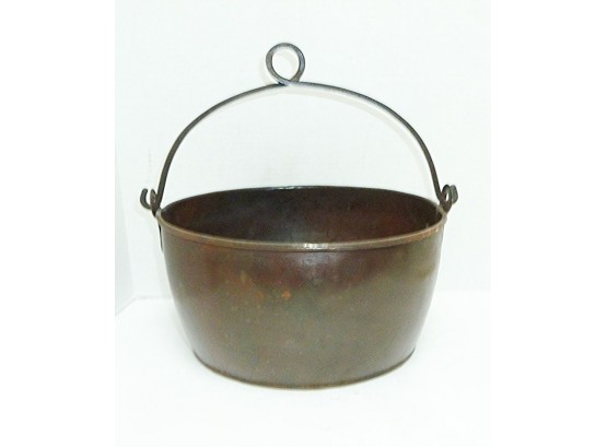 Copper Pot With Iron Bale Handle