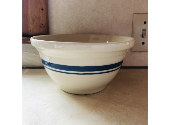 Roseville Blue Stripe Mixing Bowl