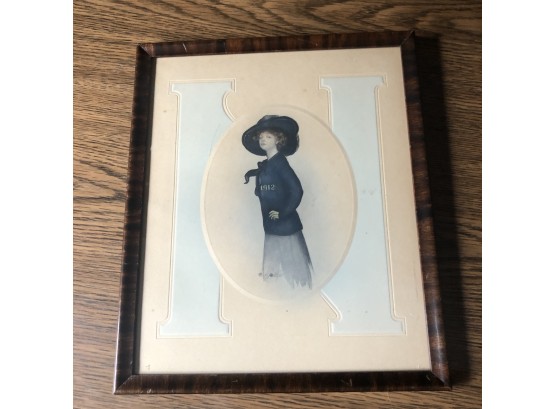Vintage Framed Navy Photo 'Sweetheart Of Class Of 1912'