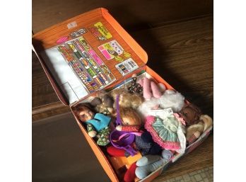 Vintage Mattel Honey Hill Dolls (plus Others) In A Baskin Robbins Box