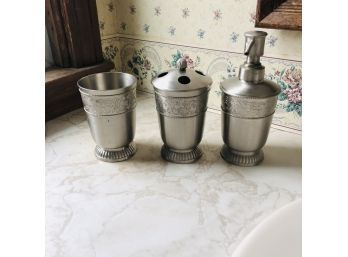 Bathroom Cup, Soap Pump And Toothbrush Holder
