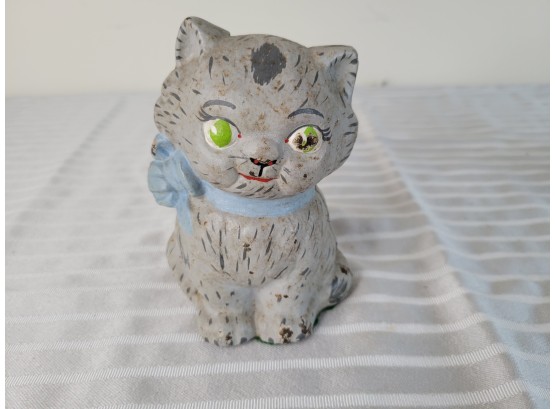 Cast Iron Cat Coin Bank (Living Room)