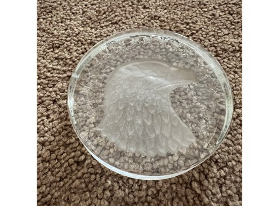 Etched Eagle Glass Paperweight (Living Room)