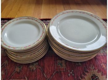 Vintage Set Of Carrollton China. Dinner Plates & Salad Plates.