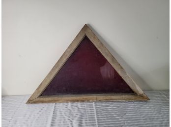 Vintage Triangle Window Red Glass (Living Room)