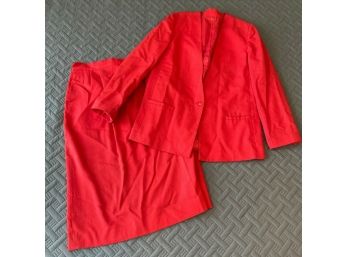 Jordache Women's Red Skirt Suit Size 12