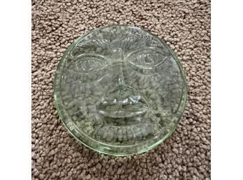 Glass Paperweight With Face (Living Room)