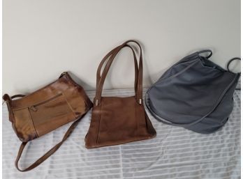 Set Of 3 Leather Purses (Living Room)