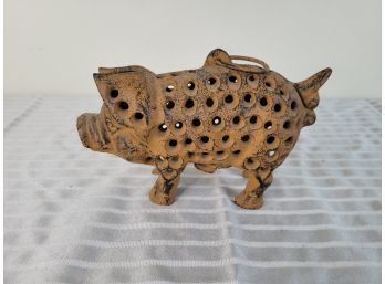 Cast Iron Pig Candle Holder (Living Room)