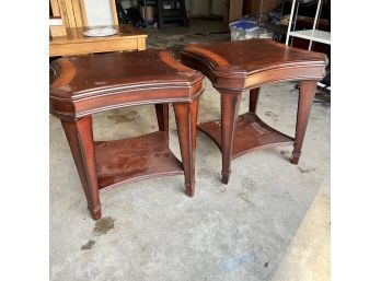 Pair Of Matching Wood End Tables