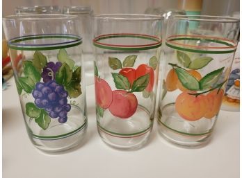 Set Of 3 Vintage Fruit Glasses (Kitchen)